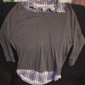 Gray and Purple Kids Layered Shirt​​